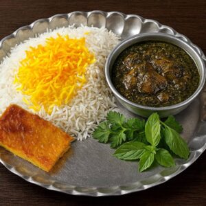 Ghormeh Sabzi with rice